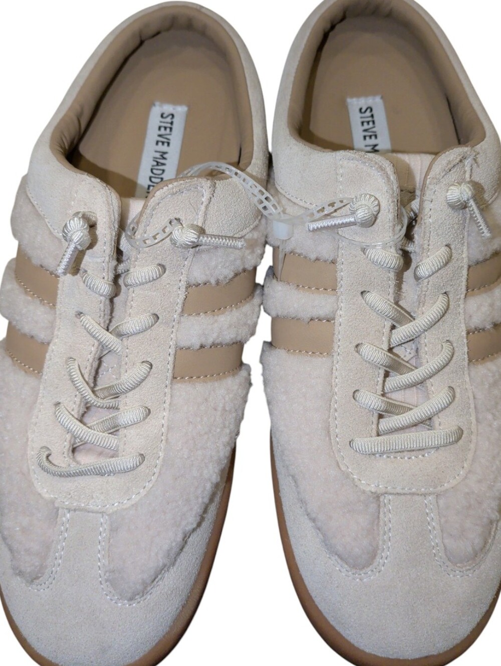 New Steve Madden Vandy-F faux fur slip-on sneakers